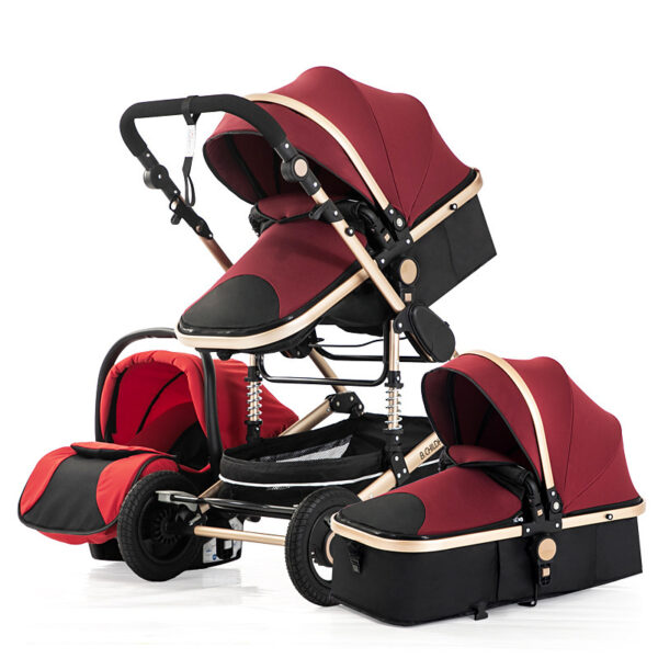 Good Quality Travel  Baby Stroller Luxury  3 In One - Image 4