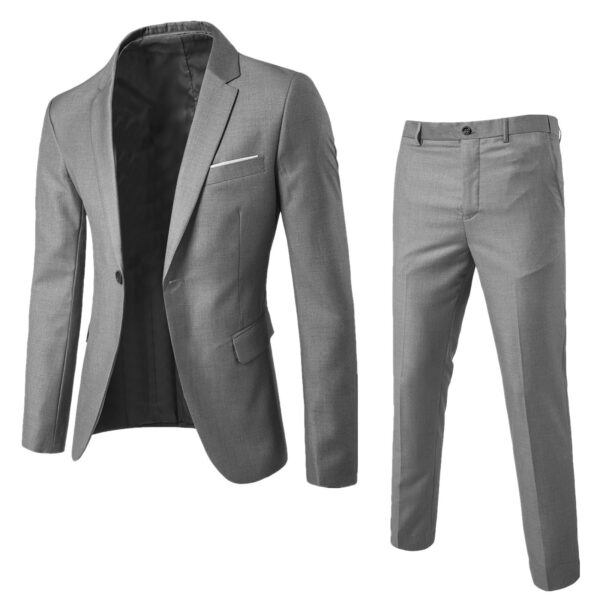 Two-piece Suit Business Professional Formal Wear Korean Slim Fit - Image 5