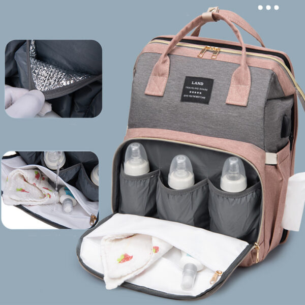 New Mummy Baby Crib Backpack Large Capacity Out Milk Insulated Bag Women - Image 4