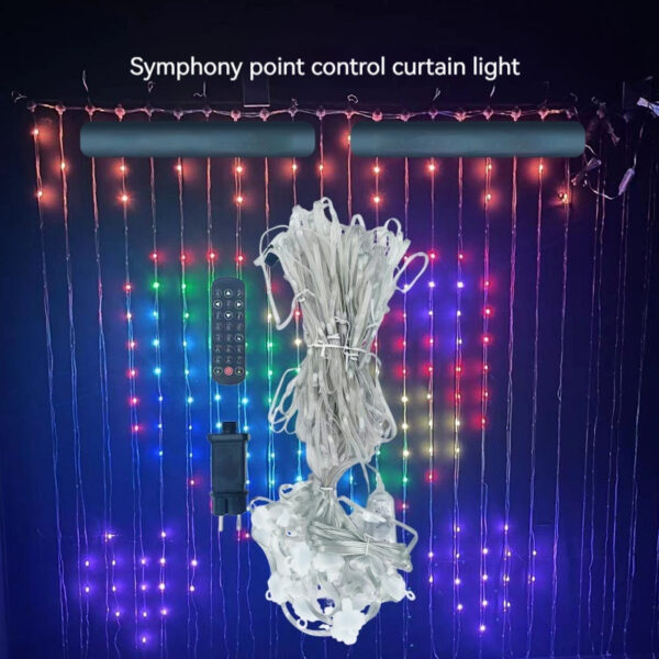 Smart LED RGB Curtain String Lights Bluetooth APP Control Christmas Fairy Light Garland DIY Picture Display Party Wedding Decor - Image 10