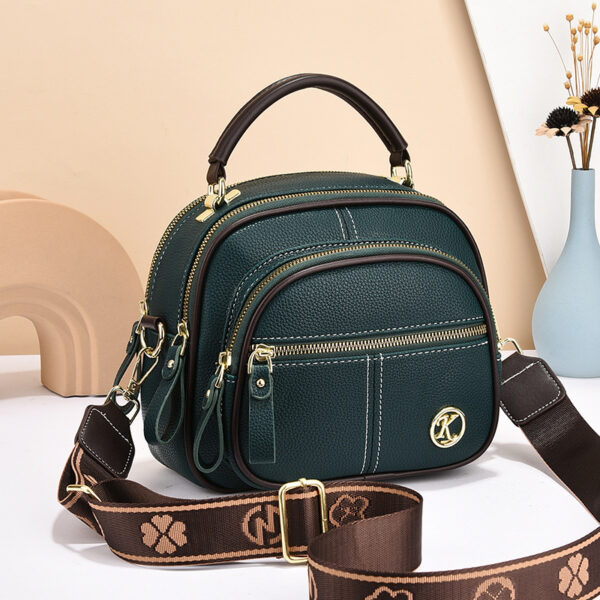 Versatile Crossbody Bag For Women Multi-zipper Design Shoulder Bags With Portable Fashion Handbags Small Square Bag - Image 5