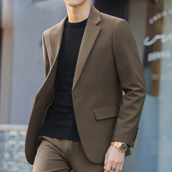 Business Casual Korean-style Slim-fit Trendy High-end Suit Men's Jacket - Image 6