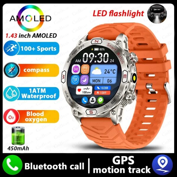 Smart Watch HD AMLOED Screen Bluetooth Calling Sports Watch - Image 8