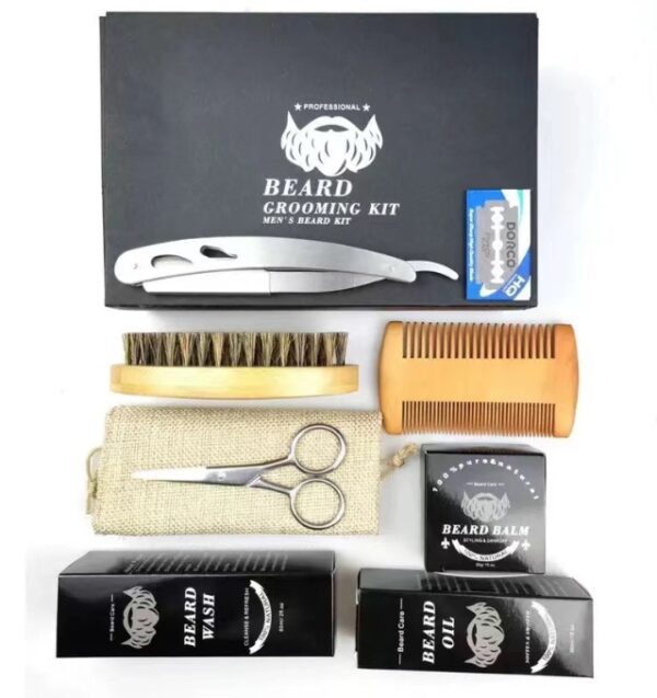 Men's Beard Grooming Kit Beard Roller Cleaning Disinfectant - Image 2