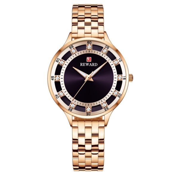 Fashion Steel Belt Quartz Diamond Women's Watch Waterproof - Image 9