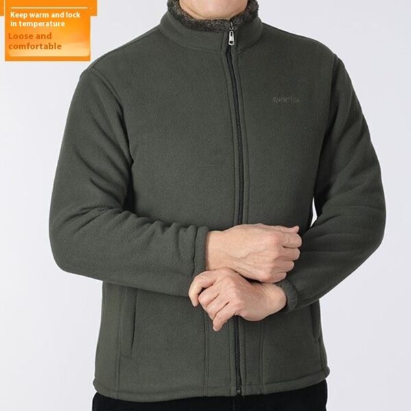 Polar Fleece Jacket Male Loose And Warm Autumn Winter Sweater - Image 8