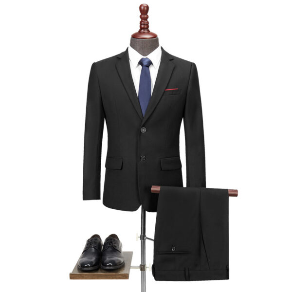 Men's Casual Business Suit Two-piece Suit Plus Size Work Ball Suit Men - Image 8