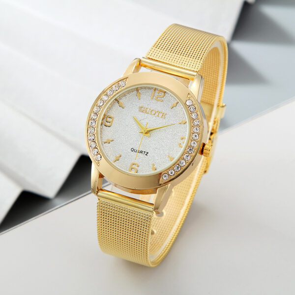 Women's Fashion Diamond Case Quartz Watch - Image 3