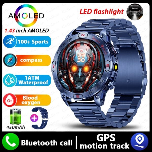 Smart Watch HD AMLOED Screen Bluetooth Calling Sports Watch - Image 10