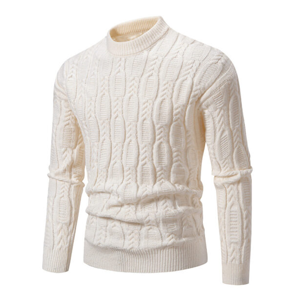 Men's Fashionable Warm Casual Round Neck Sweater - Image 3