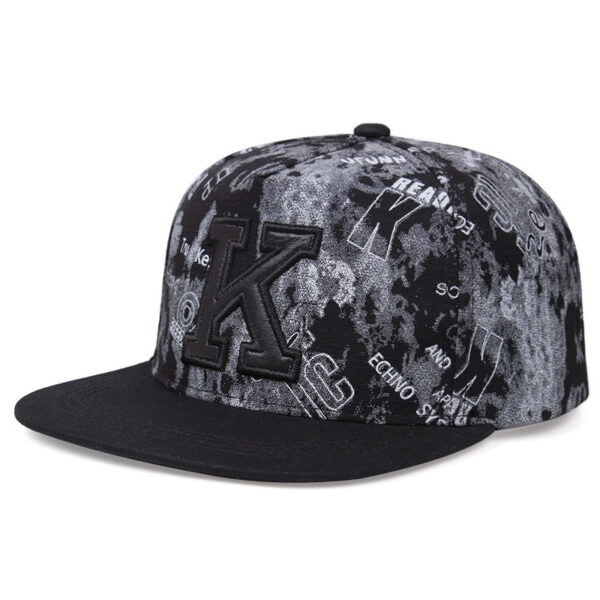 K Letter Baseball Cap Hip Hop Hat Size Adjustable - Image 2