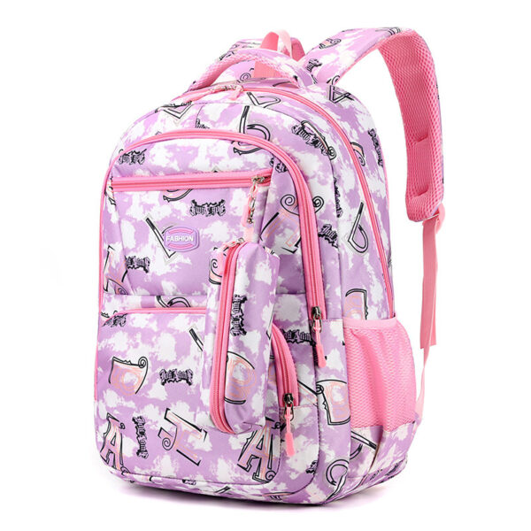 New Letter Print Backpack With Pencil Case Fsahion Sweet Primary School Students Schoolbag For Girls Boys - Image 6