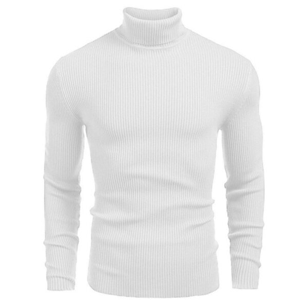 Men's Slim-fit Turtleneck Long-sleeved Sweater - Image 4