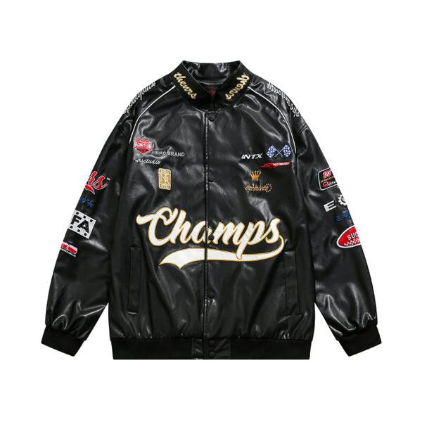 Pu Leather Personality Street Trend Gangster Handsome Jacket - Image 4