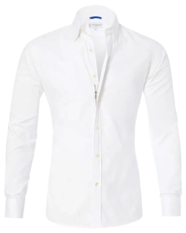 Long Sleeve Zipper Shirt With Button Design Fashion Lapel Tops For Mens Clothing - Image 10