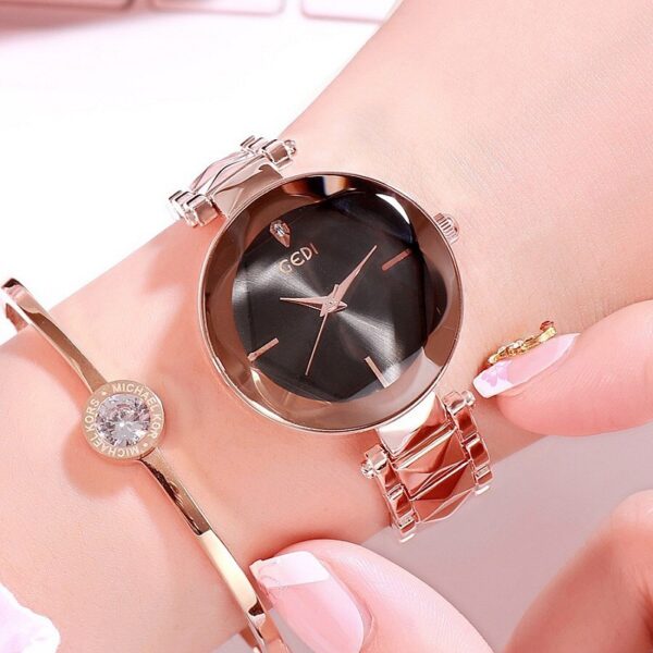 New Women's Fashion Personalized Trend Atmosphere Watch Steel Belt Women's Watch - Image 2