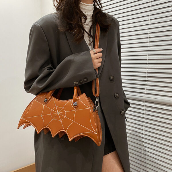 Halloween Spider Web Shape Shoulder Bags Personality Batgirl Tide Pu Handbags Fashoin Messenger Crossbody Bag - Image 9