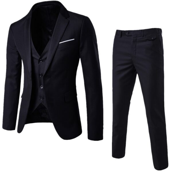 Suit Set Three-piece Set Slim-fit Korean Formal Wear - Image 10