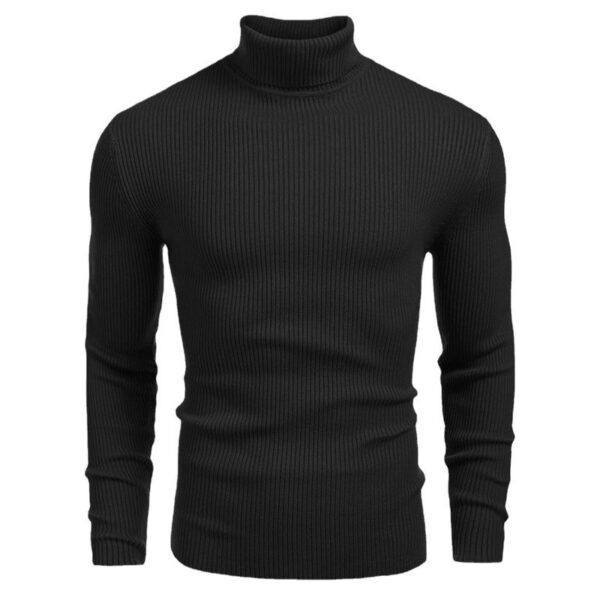 Men's Slim-fit Turtleneck Long-sleeved Sweater - Image 3