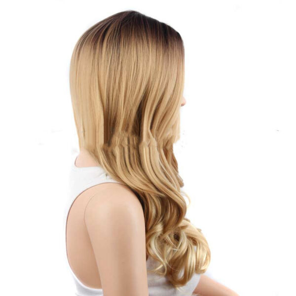 Gradient color mid-point big wavy long curly hair - Image 2