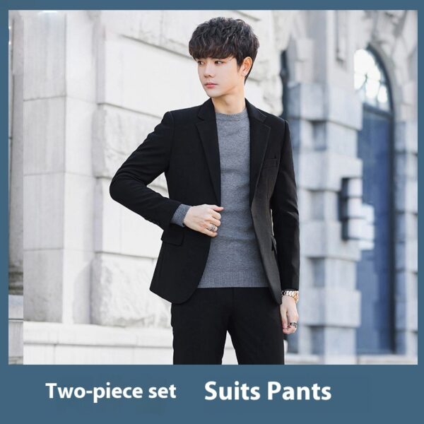 Business Casual Korean-style Slim-fit Trendy High-end Suit Men's Jacket - Image 9