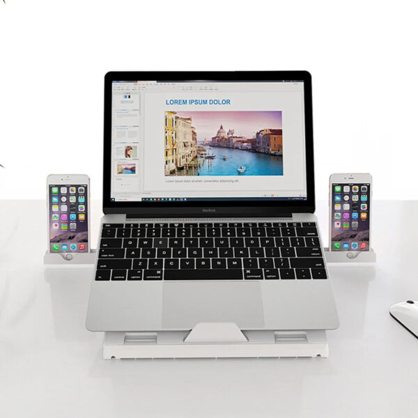 New Laptop Stand Multifunctional Folding Lift Portable Laptop Stand Monitor Increase Rack Aluminum Alloy Base - Image 2