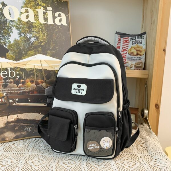 Cute Campus Preppy Backpack Large Capacity Multi-pocket Bags Women Primary Junior High School Students Schoolbags - Image 6