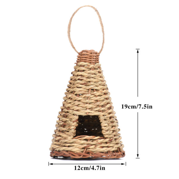 Creative Flat Bottomed Grass Woven Bird's Nest Horticultural Decoration - Image 6