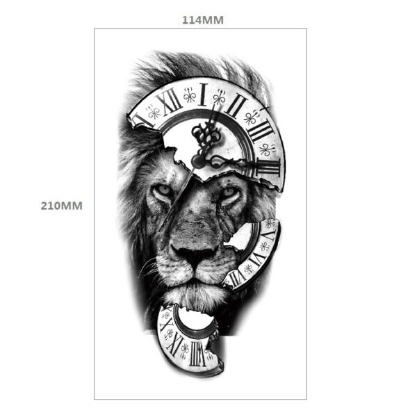 Animal Pattern Tiger Lion Half Arm Water Transfer Imitation Tattoo - Image 7