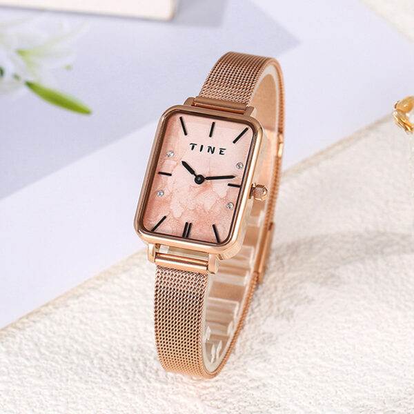 High-Grade Square Ins Style Student Steel Belt Watch Simple Temperament Quartz - Image 4