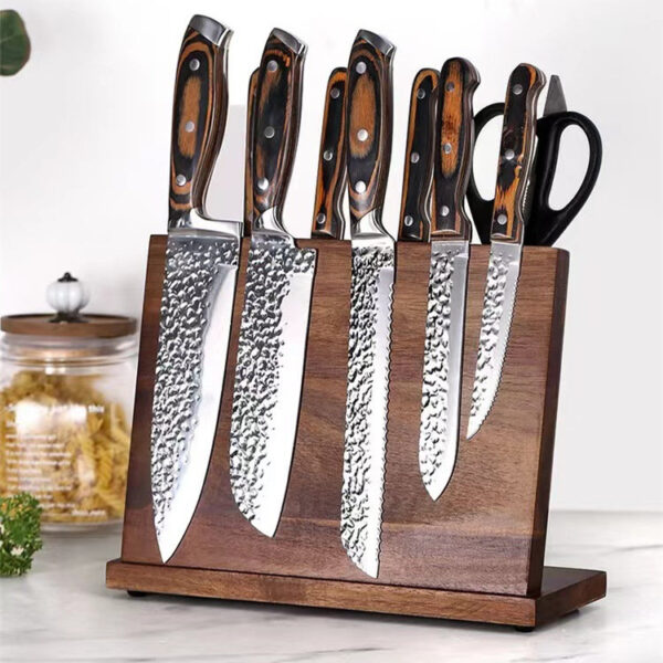 Solid Wood Magnetic Knife Holder Kitchen Creative Multifunctional Storage - Image 5