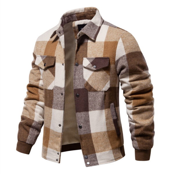 New Autumn And Winter Men's Jacket Casual Plaid Coat