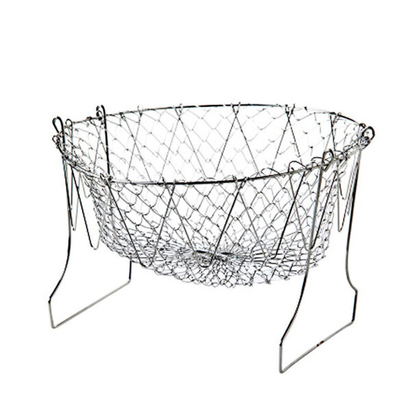 Stainless Steel Deep-fried Large Noodle Kitchen French Fries Tools Drain Basket Household Leak Net Spoon Folding Filter - Image 7