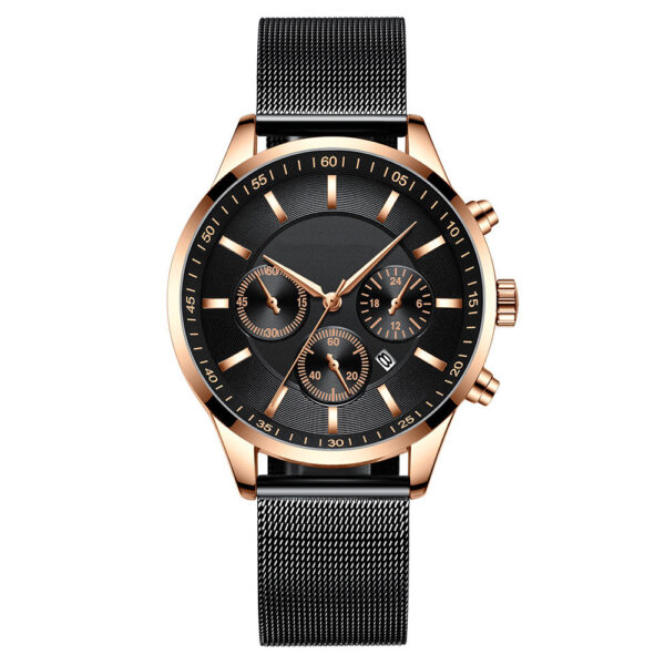 Mens Fashion Mesh Strap Waterproof Watch - Image 8