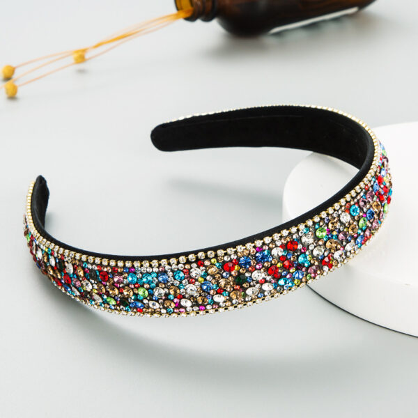 Trendy Colorful Diamond Non-slip Headband Women's Simple - Image 5