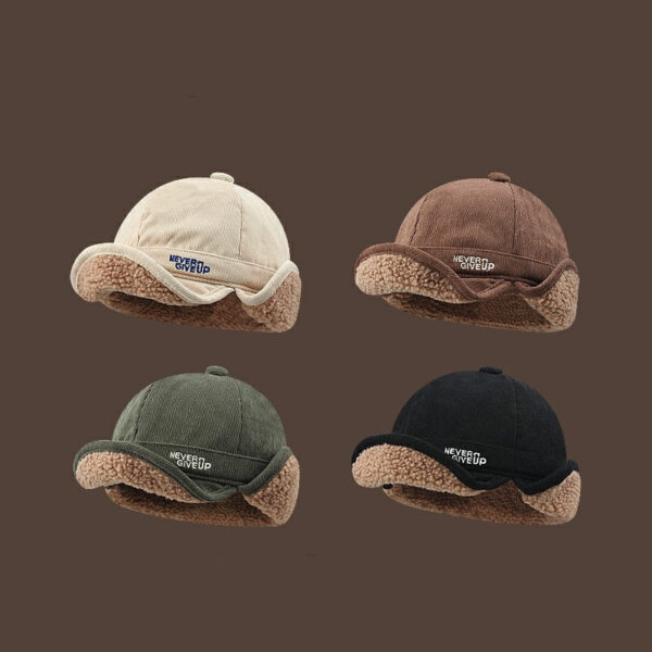 Internet Celebrity Ins Cashmere Thick Warm Duck Tongue Earflaps Cap