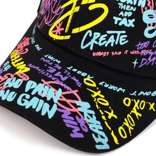 Colorful Graffiti Hip Hop Baseball Cap Casual Sun-proof - Image 2