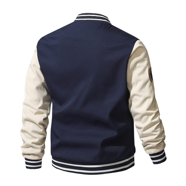 Retro Baseball Uniform Men's Thickened Loose Casual Jacket - Image 7