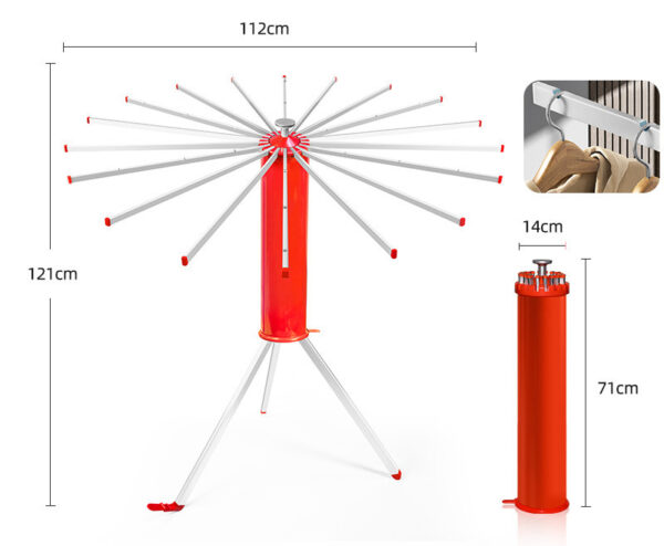 Household Floor Folding Clothes Drying Rack - Image 4