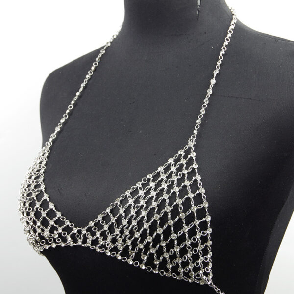 Leisure Nightclub Body Chains Artificial Diamond Chest Necklace - Image 3