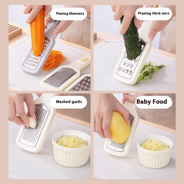 3 In 1 Cheese Grater Portable Handheld Stainless Steel Vegetable Grater Kitchen Tools Efficient Food Graters Home Kitchen Gadgets - Image 8