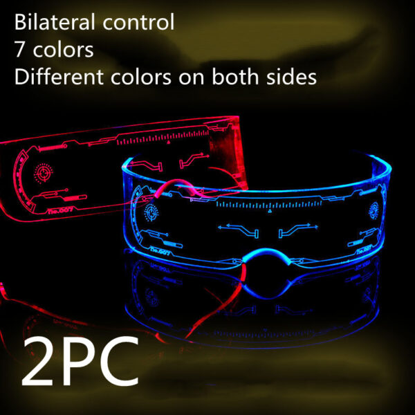 LED Luminous Glasses Party Bar Disco Punk Glasses Futuristic Style Festival Goggles Decoration Gifts - Image 7