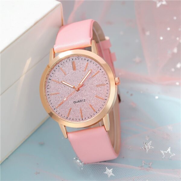 Women's Round Pointer Quartz Watch Set - Image 3