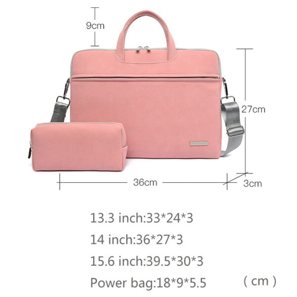 PU Leather Women Laptop Bag Notebook Carrying Case Briefcase For Macbook Air 13.3 14 15.6 Inch Men Handbags Shoulder Mouse Bag - Image 8