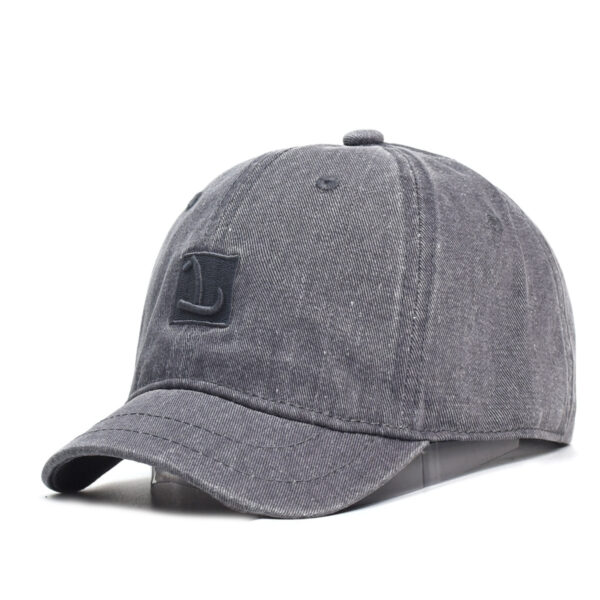 Hat Female Spring And Autumn Personality Washed Distressed Letters Short Brim Baseball Cap - Image 7