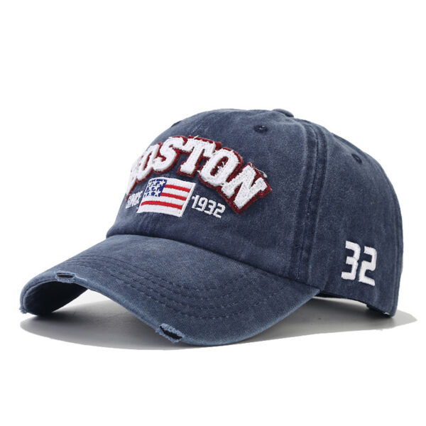 Washed Letter Baseball Cap Vintage Distressed - Image 9