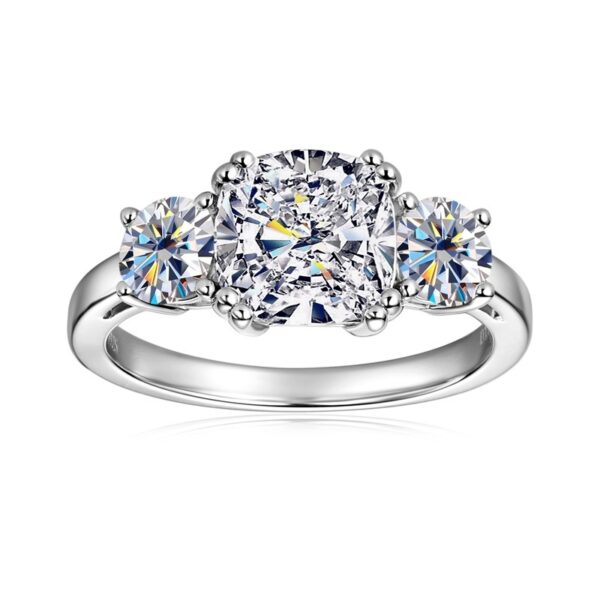 Moissanite Ring Women's S925 Sterling Silver - Image 2