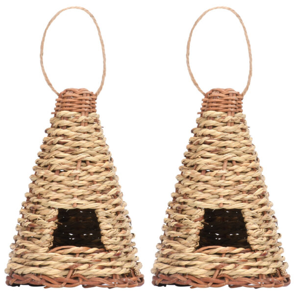 Creative Flat Bottomed Grass Woven Bird's Nest Horticultural Decoration - Image 8