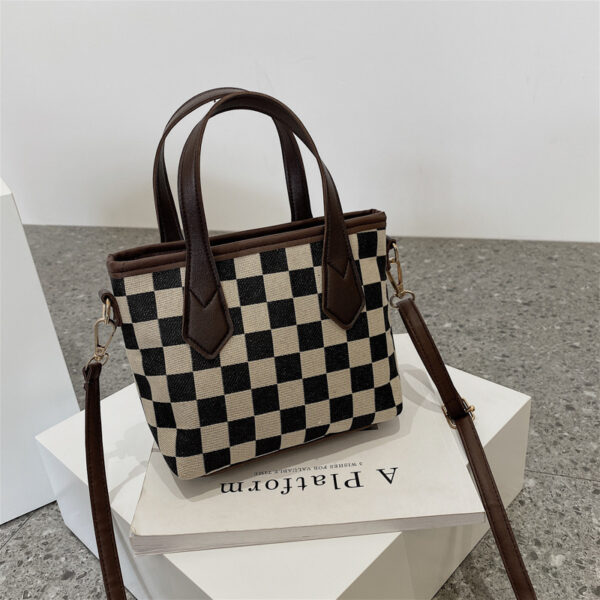 Fashion Houndstooth Shoulder Bags Portable Checkerboard Handbags All-match Messenger Bag Women Totes - Image 6