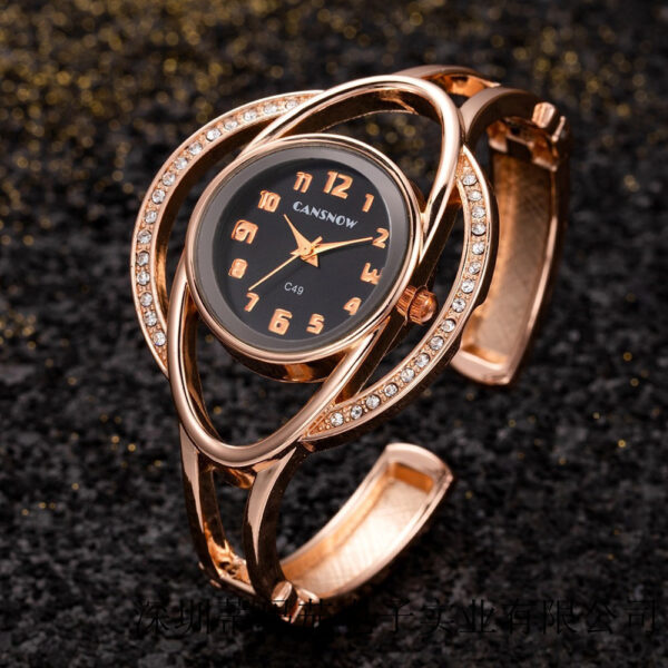 Fashion Temperament Ladies  Buckle Steel Band Quartz Bracelet - Image 4